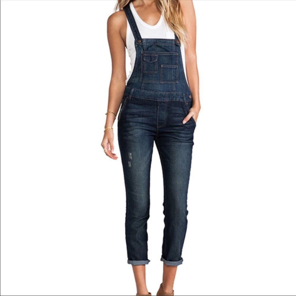 Free People Denim Overalls